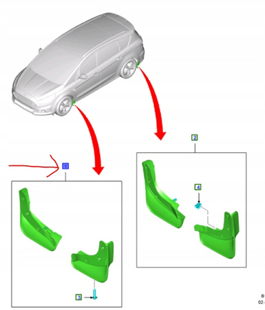 CHLAPACZE PRZEDNIE FORD S-MAX Mk2 GALAXY Mk4 2015-_1916715_AMEM2J-16G574-AA