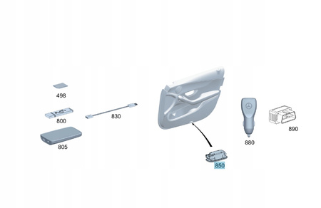 ZESTAW PROJEKTORA LED MERCEDES ML W166 A1668205900