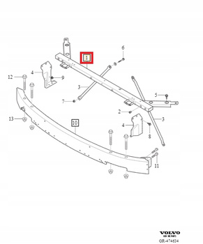 Belka pasa przedniego Volvo XC90 OE 31688772 _ 32405878