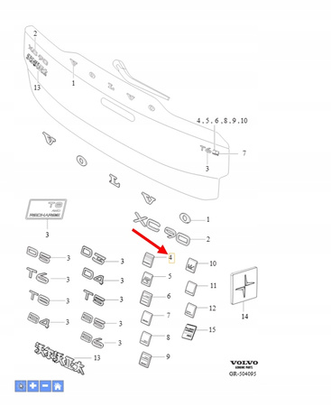 EMBLEMAT INSCRIPTION KLAPY TYŁ VOLVO XC90 2016- XC60 S90 V90 OEM 31416384