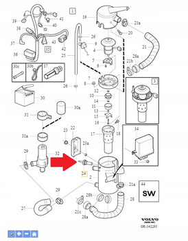 Świeca żarowa, ogrzew. postojowe Volvo OE 3730104