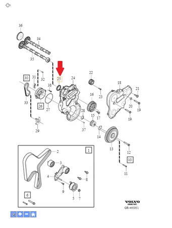 Volvo OE 31339798 uszczelniacz wałka rozrządu