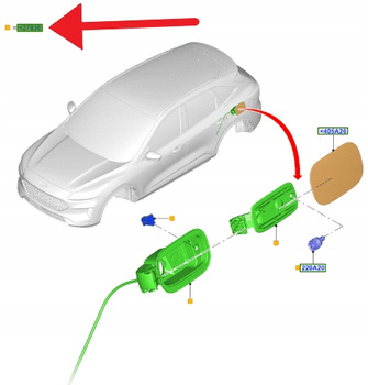 OBUDOWA WLEWU ZBIORNIKA PALIWA FORD KUGA 2020- 2449808 _ LV4B-S27936-AC