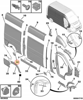 OSŁONA BŁOTNIKA TYŁ PRAWY CITROEN JUMPER III OE 8547W7