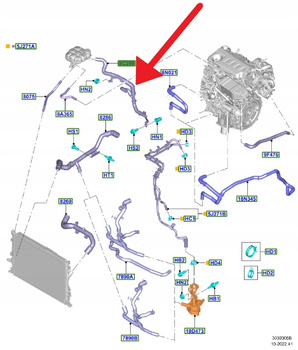 PRZEWÓD WODY 2.0 ECOBLUE FORD FOCUS 2018- 2373539 _ JX61-8C289-PD
