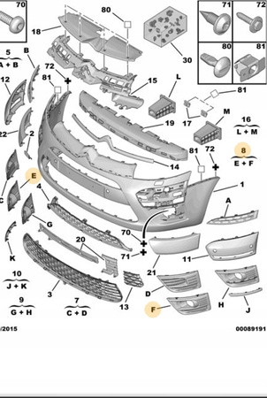 KRATKA HALOGENU LEWA PRAWA KOMPLET CITROEN C4 PICASSO OE 7414SJ