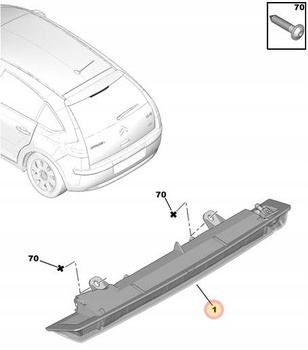 DODATKOWE ŚWIATŁO STOP CITROEN C4 C5 C4 CACTUS DS4 OE 6351HH