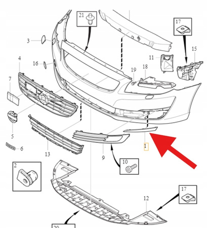 LISTWA PRAWA CHROMOWANA ZDERZAKA PRZÓD VOLVO S80 V70 2014- OE 31323988