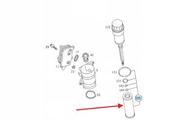 FILTR OLEJU M112 M113 M137 M272 M273 MERCEDES W211 W463 OE A0001802609