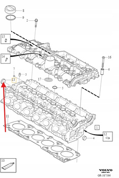 ZAŚLEPKA GŁOWICY 3.0 3.2 B6 VOLVO S60 V60 2011- XC60 XC70 S80 OE 31251117
