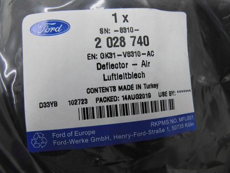 KIEROWNICA POWIETRZA PRAWA FORD TRANSIT Mk7 2014- 2028740 _ GK31-V8310-AC