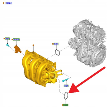 USZCZELKA KOLEKTORA SSĄCEGO 1.2 1.5 EB KA FOCUS 18- 2066231 _ GN1G-9461-AA