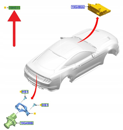 OBUDOWA KAMERY TYLNEJ FORD MUSTANG 2015- 17- OE 5323264 _ FR3B-19H494-AB