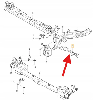PRAWY WSPORNIK WZMOCNIENIA CZOŁOWEGO VOLVO XC40 EX40 2018- OE 31651425