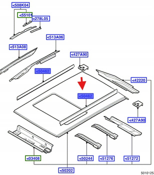 LISTWA DACHOWA LEWA FORD FOCUS 1998- 1113229 _ 98AB-N50463-BJ
