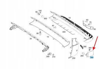 LEWA TYLNA LISTWA NAROŻNIKA MERCEDES SPRINTER W907 W910 A9108803700
