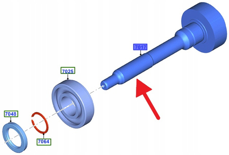 WAŁEK WEJŚCIOWY SKRZYNI MT82 2.3 EB MUSTANG 2015- OE 2018537 _ FR33-7017-AA