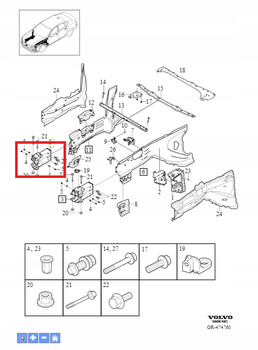 Prawa belka boczna Volvo OE 31420636 / 32348992