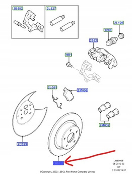 TARCZE HAMULCOWE TYŁ FORD TRANSIT CONNECT 2002-2013 _1362868_2T14-2A315-BC