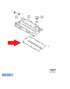 USZCZELKA POKRYWY ZAWORÓW 2.0 D4 VOLVO EX40 XC40 S90 V90 2017- OE 31461861