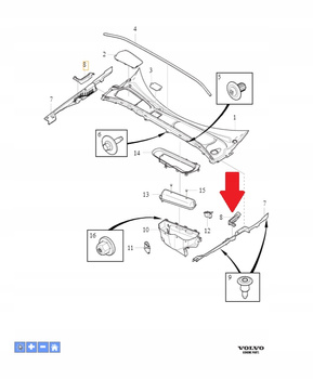 Pianka podszybia Volvo OE 32244406 LEWA