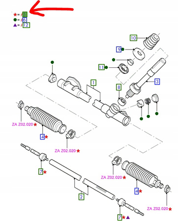 DRĄŻEK KIEROWNICZY FORD FIESTA 1989-1996 _1659374_89FB-3L555-BA