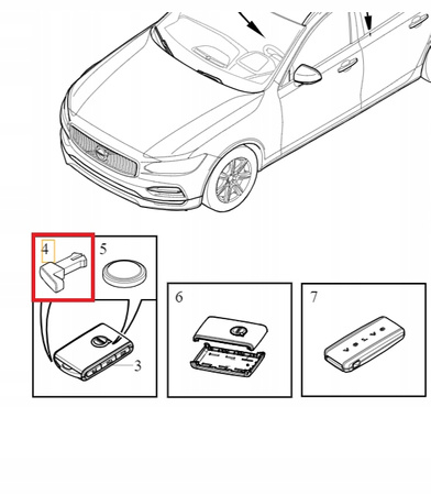 Suwak pilota S60, V60, S90, V90, XC60, XC90, XC40