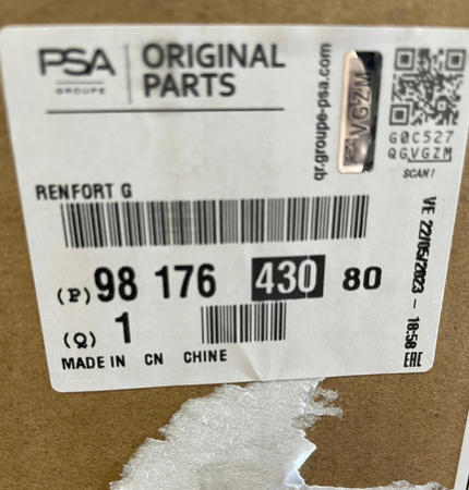 Ślizg zderzaka strona lewa Citroen OE 9817643080