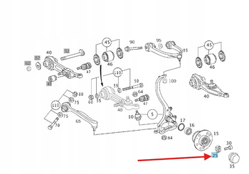 NAKRĘTKA PIASTY PRZÓD MERCEDES W140 W124 W202 W220 W207 OE A1163340372