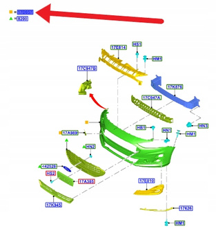 ZDERZAK PRZÓD FORD FOCUS 2022- OE 2693766 _ NX7B-17H772-ABPRAA