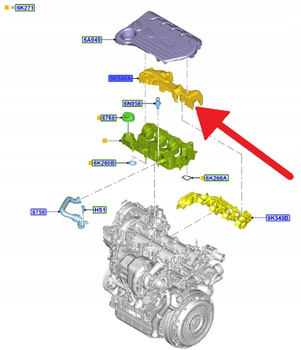 IZOLACJA POKRYWY ZAWORÓW 1.5 TDCI FORD PUMA 2022- 2554954 _ LX7Q-9U550-BA