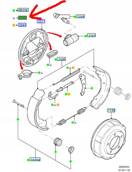 SPRĘŻYNA SZCZĘK HAMULOCWYCH TYŁ TRANSIT 2000-14 _ 4540440 _ YC15-2A225-AA
