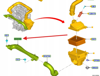 RURA FILTRA POWIETRZA FORD TRANSIT COURIER 2018- 2236103 _ JT76-9C676-DC