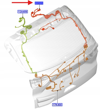 GNIAZDO I PRZEWÓD ŚWIATŁO KUGA 2020 2455401 _ LX6T-13412-EADC