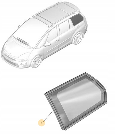 Szyba tylna boczna Citroen OE C4 PICASSO 8569NY