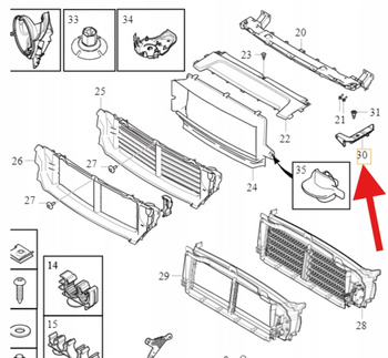 PRAWY UCHWYT WSPORNIK KIEROWNICY POWIETRZA VOLVO S90 V90 2017- OE 31425105