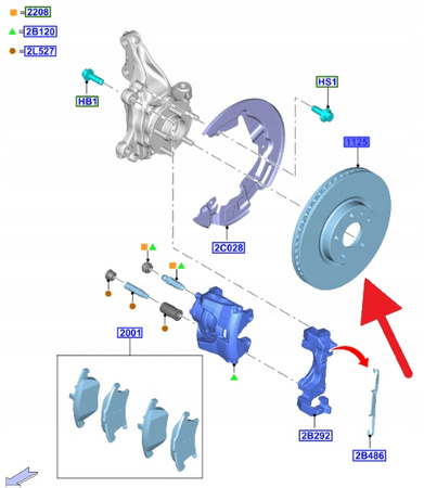 2x TARCZA HAMULCOWA PRZÓD FORD S-MAX GALAXY 2017- OE 2036566 _ G3GC-1125-CD
