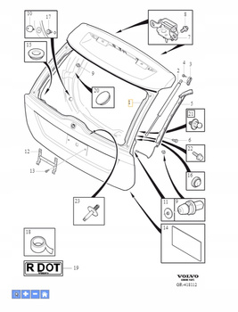 Klapa bagażnika Volvo XC60 (09-13) OE 39811096