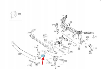 LEWY ABSORBER STREFA ZGNIOTU MERCEDES CLA W117 W156 W242 OE A2466200395