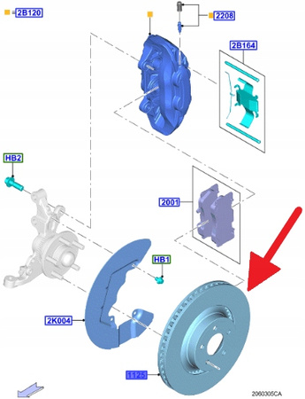 TARCZA HAMULCOWA PRZÓD FORD MUSTANG 2015- OE 2470367 _ KR3C-1125-FB