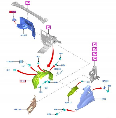 NADKOLE PRZEDNIE LEWE FORD TRANSIT Mk7 2015-2019_2001859_FK31-16035-AD