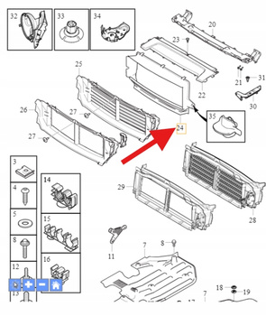WLOT GÓRNA KIEROWNICA POWIETRZA VOLVO S90 V90 2017- OE 31383213