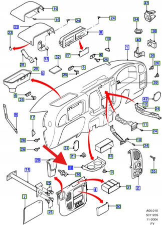 UCHWYT DO KUBKÓW FORD TRANSIT 2000- 2006 OE 1139395 _ YC1X-V13560-BHZUZR