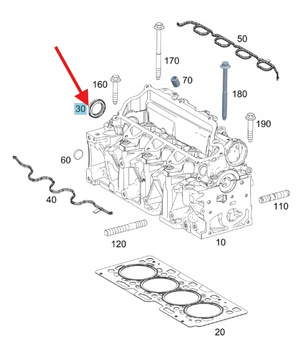 USZCZELNIACZ WAŁKA ROZRZĄDU DIESEL OM608 MERCEDES OE A6089970500
