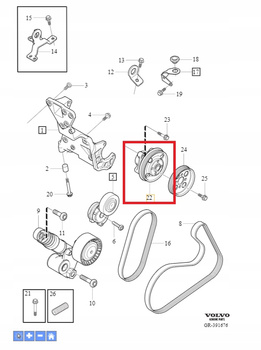 Rolka napinacza Volvo OE 31258133