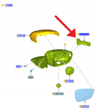 KIERUNKOWSKAZ LUSTERKA PRAWY KUGA ESCAPE 2020- 2467331 _ LJ6B-13B381-AB