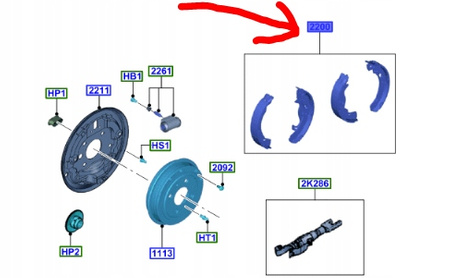 SZCZĘKI HAMULCOWE TYŁ FORD Ka Mk2 2008-2010_1581895_9S51-2200-AB