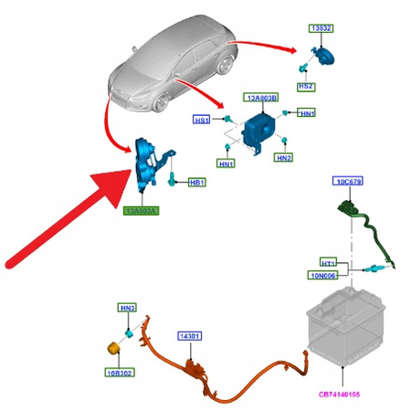 KLAKSON SYGNAŁ DŹWIĘKOWY FORD FOCUS 2018- OE 2759466 _ JX6T-13801-AD