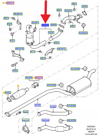 KATALIZATOR 1.6 TDCI FORD C-MAX FOCUS 2004- 1855299 _ ME3M51-5E211-DA