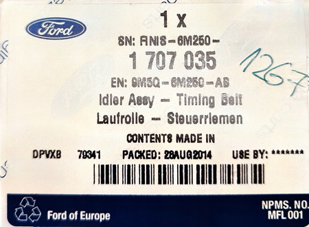 ROLKA KIERUNKOWA 2.0 TDCI FORD KUGA EDGE FOCUS Mk3_1707035_9M5Q-6M250-AB